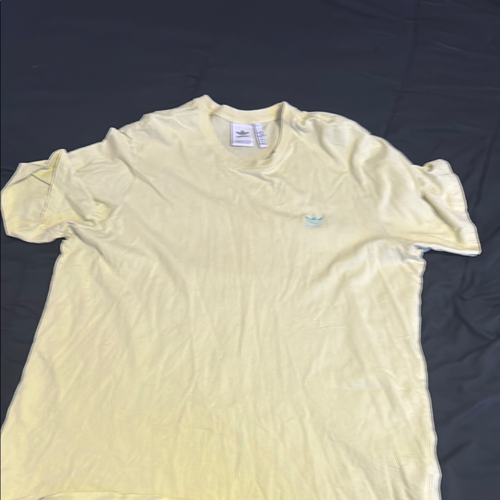 Adidas Yellow Short Sleeve Tee Classic Crew Neck